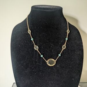 Vintage Carolee Gold and Green Necklace